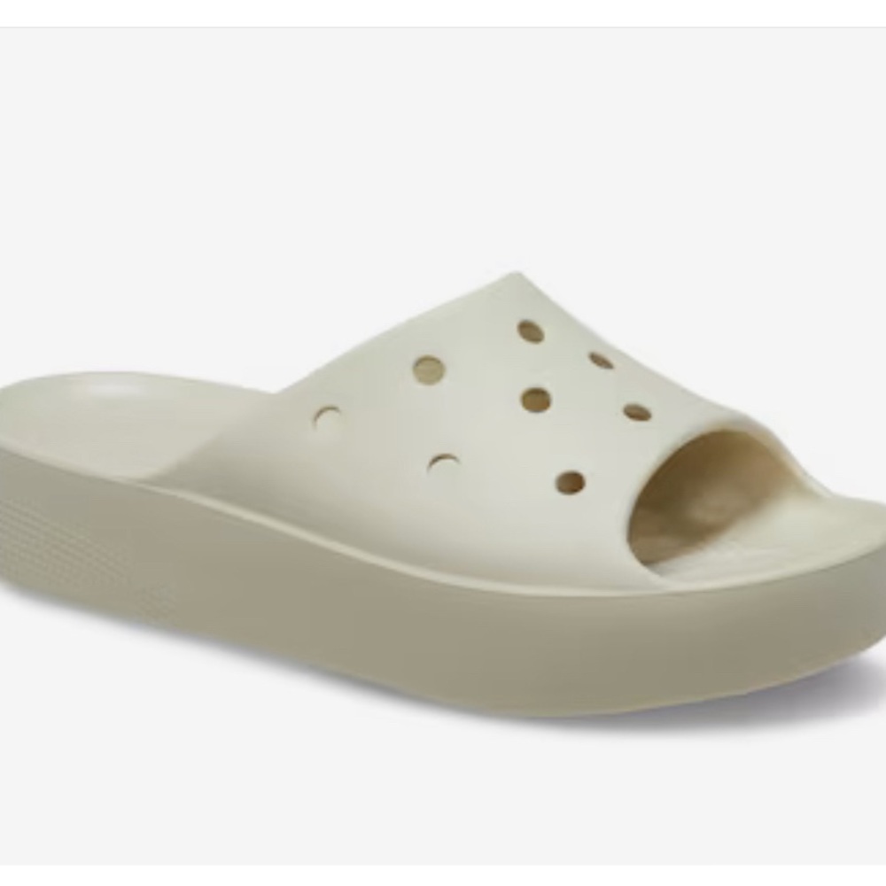 Crocs Classic Platform Slide Sandal - Women's size 8- W. Color Bone new